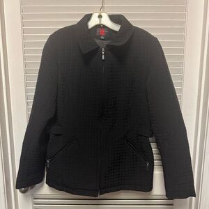 Gallery Black Quilted Puffer Jacket women's medium